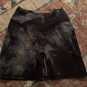 Alphalete Black Tie-Dye Bike Shorts